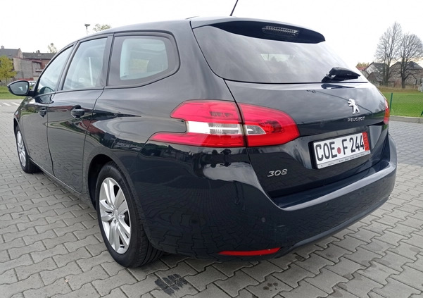 Peugeot 308 cena 31500 przebieg: 190000, rok produkcji 2015 z Zawiercie małe 781